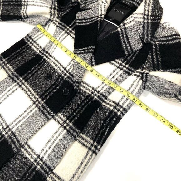 TALBOTS Brushed Wool Blend Coat (oversized Sz M) - Picture 11 of 13